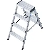 Krause Dubbele trapladder van aluminium, 2 x 4 treden