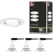 Paulmann 93467 Inbouwlamp Set van 3 stuks LED GU10 19.5 W Wit (mat)