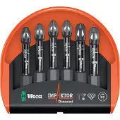 Wera 6-delige bitset Pozidrive - Mini-Check Impaktor 3