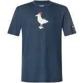 Super.natural - Kid's Johnny Tee - Merinoshirt 140, blauw/ various