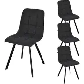 CALICOSY Set van 4 gestoffeerde stoelen chilli
