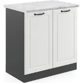 Vicco Wastafelkast R-Line Wit Landhuis 80 cm , WB Marmer, Model 45967
