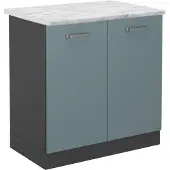 Vicco R-Line Wastafelkast – 80 cm WB Marmer Blauw-grijs