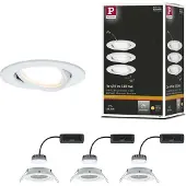 Paulmann Nova Plus - LED-inbouwlamp zwenkbaar 3x6W 470lm 2700K Wit mat (set van 3)