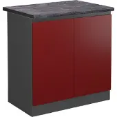 Vicco R-Line Wastafelkast – 80 cm, WB Antraciet Rood
