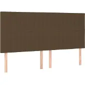 vidaXL Hoofdbord donkerbruin 180x5x118/128 cm stof