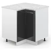 Vicco Hoekkast Fame-Line Antraciet Hoogglans 80.5 cm , WB Marmer, Model 46398