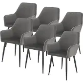 En.casa Eetkamerstoel Hollola set van 6 donkergrijs []