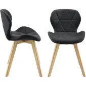 En.casa Eetkamerstoel Almhult 81x57x49 cm set van 2 zwart