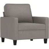 vidaXL Fauteuil 60 cm stof taupe