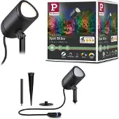 Paulmann Plug&Shine Shira earth spike spot ZigBee RGBW Shira, dimbaar, zwart, Aluminium, Modern