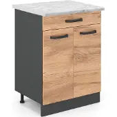 Vicco Keukenonderkast R-Line Krachtige eik goud 60 cm WB Marmer, Model 45815