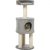 PawHut -kattenboom-spaanplaat-40x40x103cm-grijs