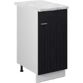 Vicco Keukenonderkast Fame-Line Zwart gestreept 40 cm , WB Marmer, Model 50601
