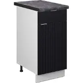 Vicco Keukenonderkast Fame-Line Zwart gestreept 40 cm , WB Antraciet, Model 50599