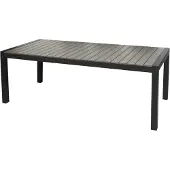 Ebuy24 Garp tuintafel, incl. 2 inlegplaten 223-343 cm zwart/grijs.