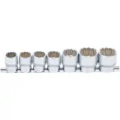 Bgs Doppenset, twaalfkant aandrijving vierkant 12,5 mm (1/2") SW 20 - 32 mm 7... (1/2")