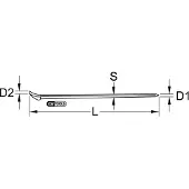 Ks Tools 9643215 ROESTVRIJSTALEN nastrijkijzer, 1200 mm