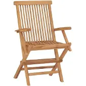 vidaXL Tuinstoelen 4 st met wijnrode kussens massief teakhout