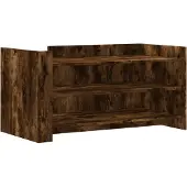 vidaXL Salontafel 100x50x50 cm bewerkt hout gerookt eikenkleurig