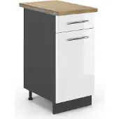 Vicco Fame-Line Keukenonderkast – 40 cm, WB Eik Wit Hoogglans