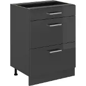 Vicco R-Line Keukenonderkast – 60 cm met laden, zonder werkblad Antraciet Hoogglans