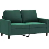 vidaXL Tweezitsbank 120 cm fluweel donkergroen