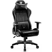 Diablo Gaming stoel X-One 2.0. Kantoorkruk. Verstelbare armleuningen. Ergonomisch ontwerp. Nek- en lendensteun. Kleur: Zwart. Maat: King