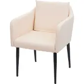 MCW Eetkamerstoel -H93, keukenstoel fauteuil stoel ~ kunstleer crème-beige