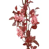 Kaemingk Bladslinger herfstdecoratie decoratieve hanger in roze 125cm