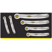 Stahlwille 96838774 TCS 240/6 Enkelvoudige ringsleutelset met ratel 6-delig Sleutelbreedte (metrisch) 10 - 19 mm
