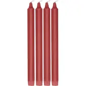Scandi Essentials Ambiance dinerkaarsen 4-pack 27 cm Dark red