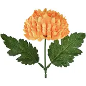 Viana Kunstbloem Chrysant Oranje Ø7cm 18cm 4st