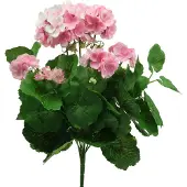 Viana Geranium kunstbloem Roze geraniumstruik kunst 7 bloemen H38cm