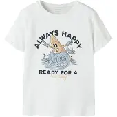 Name it KIDS T-shirt wit Jongens Stretchkatoen Ronde hals Printopdruk - maat 122/128