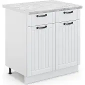Vicco Keukenonderkast Fame-Line Wit Landhuis 80 cm , WB Marmer, Model 45909