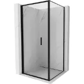 Mexen Exo opvouwbare douchecabine 80 x 80 cm, transparant, zwart - 816-080-080-70-00