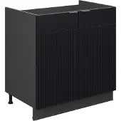Vicco Wastafelkast Fame-Line Zwart gestreept 80 cm zonder werkblad, Model 50662