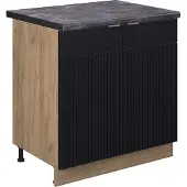 Vicco Fame-Line Wastafelkast – 80 cm, WB Antraciet Zwart gestreept