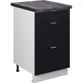 Vicco Fame-Line Keukenonderkast – 50 cm, WB Antraciet Zwart gestreept