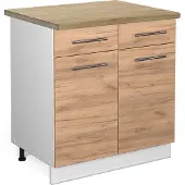Vicco Fame-Line Keukenonderkast – 80 cm, WB Eik Krachtige eik goud