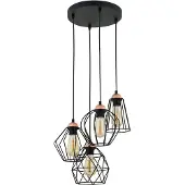 TK Lighting 1643 TK Hanglamp - Industrieel Design Metaal Zwart