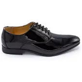 Gents - Heren schoenen - Veterschoenen - Nette schoenen - Lak - Zwart - Maat 43/43