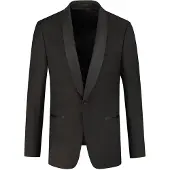 Gents - Jas smoking shawl - Polyblend - Zwart - Maat 48/48