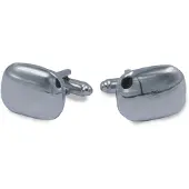 Gents - Manchetknopen Ovaal - - Grijs - Maat One/One