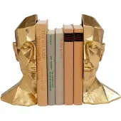 Kare design Boekensteun Face (Set van 2)