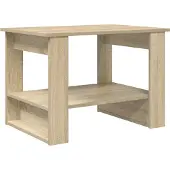 vidaXL Salontafel Sonoma Eik 72 x 50 x 50 cm Bewerkt hout