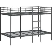 vidaXL Stapelbed zonder matras 100x200 cm staal zwart