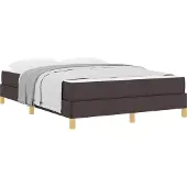 vidaXL Boxspring bed met matras Donkerbruin 140 x 190 cm Stof