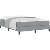 vidaXL Boxspringbed, lichtgrijs, 160 x 200 cm, gestoffeerd